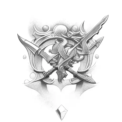 halberd tattoo design idea