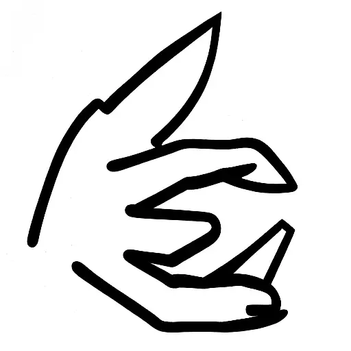 simple gray type alien holding out a hand in which he has his heart ripped out o tattoo design idea