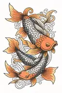 Japanese koi fish half sleeve tattoo design idea