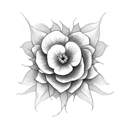 Sketch Jasmine Flower At Night Tattoo
