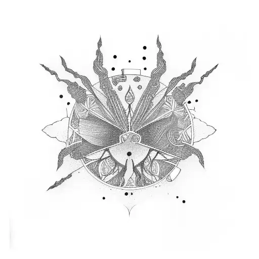 tame impala lines tattoo design idea