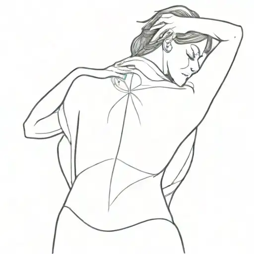  nu woman body tattoo design idea