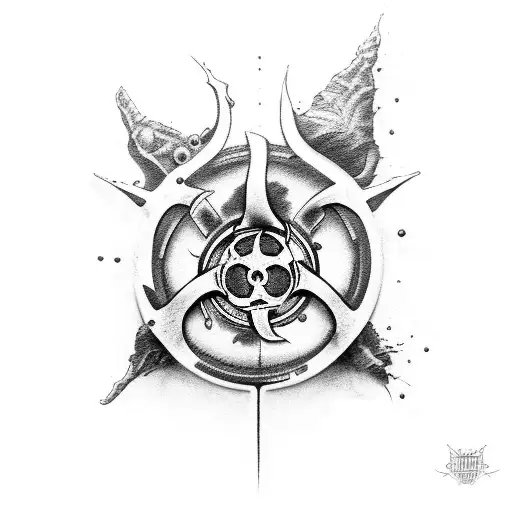 Biohazard tattoo design idea