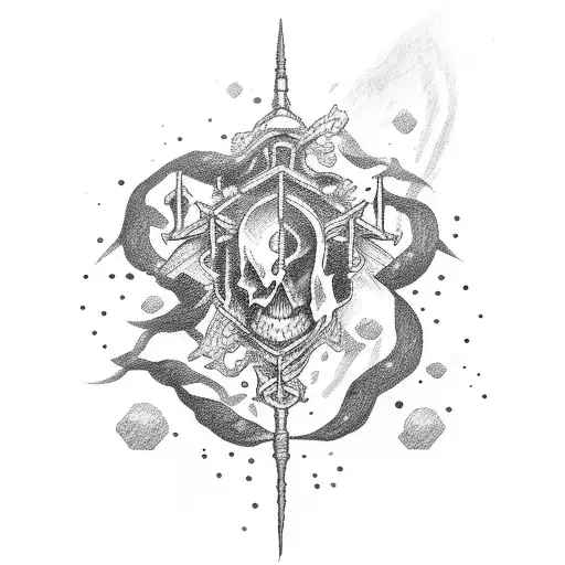 anchored in the present  tattoo design idea