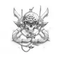 anchored in the present  tattoo design idea