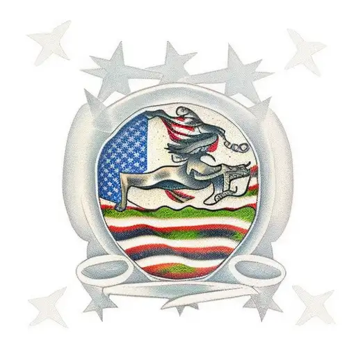 italian american flag tattoo design idea