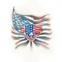 italian american flag tattoo design idea