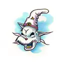 cute imp tattoo design idea