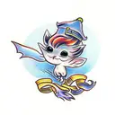 cute imp tattoo design idea