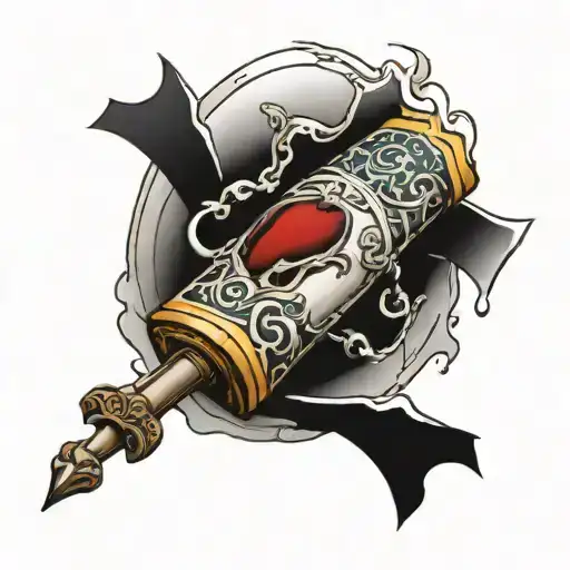 Bible vers with broken femur    tattoo design idea