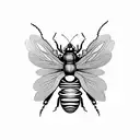 insect with famous artwork tattoo design idea