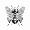 insect with famous artwork tattoo design idea