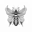 insect with famous artwork tattoo design idea