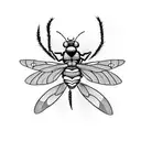 insect with famous artwork tattoo design idea