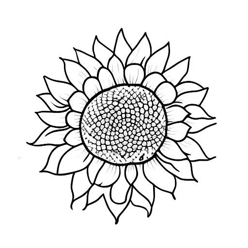 sunflower and bee tattoo design idea