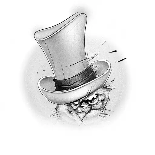 mad hatter tattoo design idea