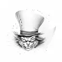 mad hatter tattoo design idea