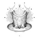 mad hatter tattoo design idea