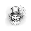 mad hatter tattoo design idea