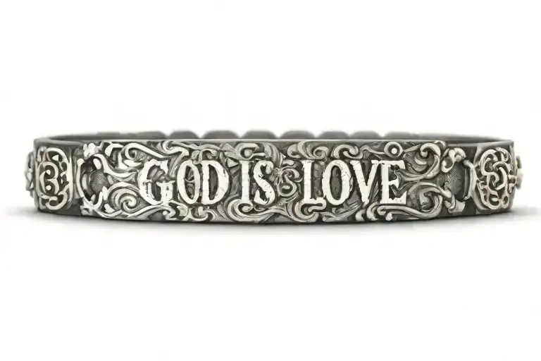 GOD IS LOVE BRACELET tattoo design idea