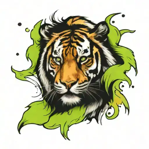 VENGALA TIGER WITH LION tattoo design idea