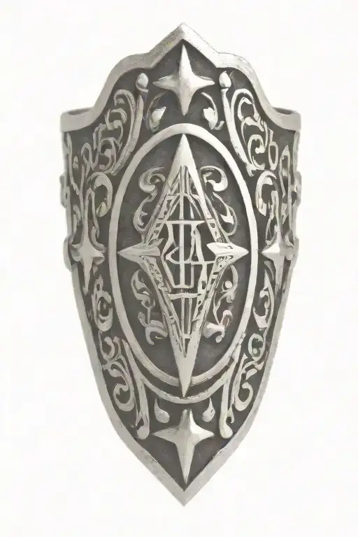 BA initials arm bracelet tattoo design idea