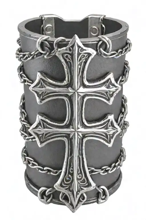 SMOOTH CROSS BRACELET tattoo design idea