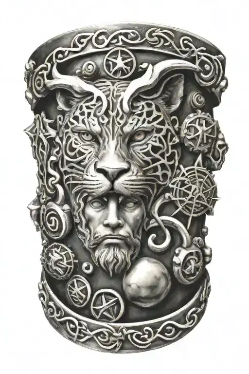 BRACELET WITH SYMBOLS OF YOUR SON BETWEEN tattoo design idea