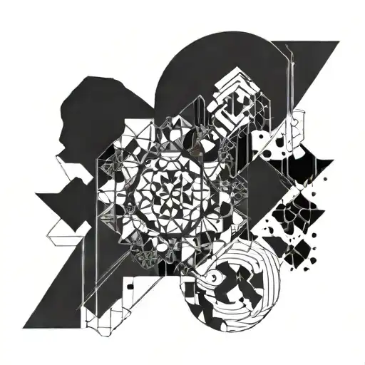 Incorporate geometric shapes into a bracelet design tattoo design idea