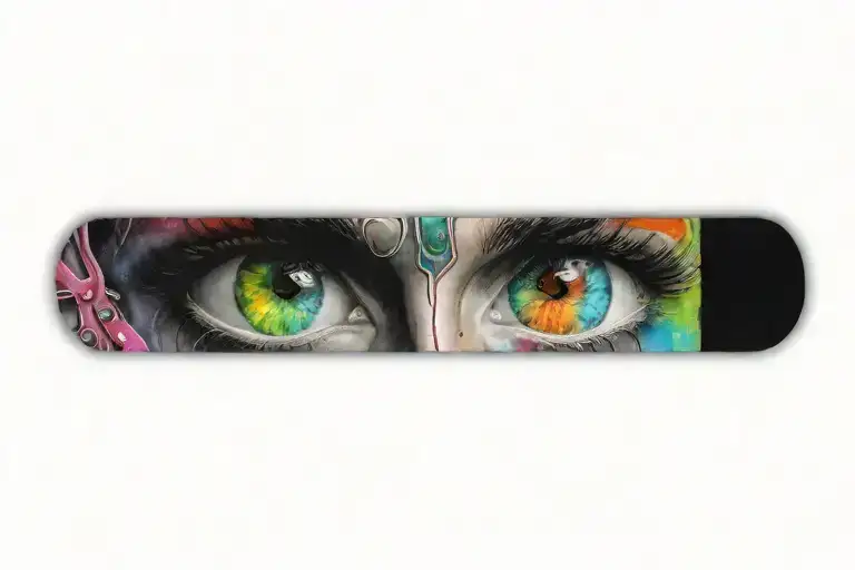 BRAZALETE C C J S P S D keys forming a rainbow colored eyes looking tattoo design idea