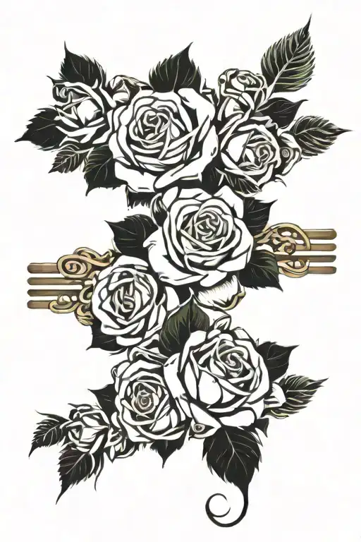 ROSES BRACELET tattoo design idea