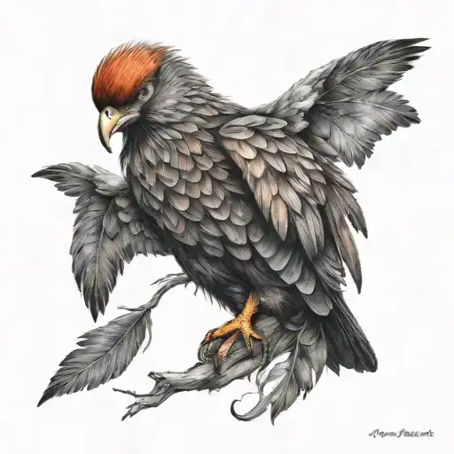aves fenix bird tattoo design idea