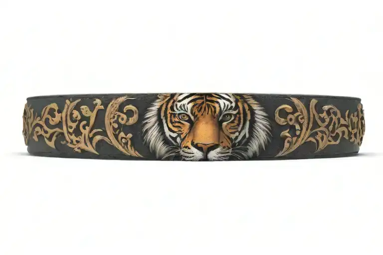 BRACELET WITH TIGER FACE FULL BACK TATTOO SIGIL FOR ABUNDANT SUCCESS AND tattoo design idea