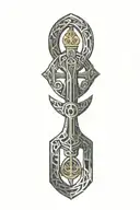 Ankh symbol intertwined representing tattoo design idea