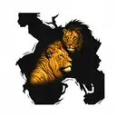 TATUAJES PARA EL ANTE BRAZO CON LEON CON SU HIJO ENTRE tattoo design idea