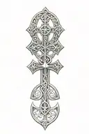 Ankh symbol intertwined representing tattoo design idea