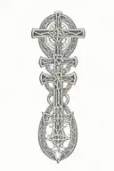 Ankh symbol intertwined representing tattoo design idea