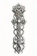 Ankh symbol intertwined tattoo design idea