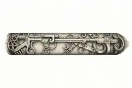 BRAZALETE C C J S P S D keys forming a rainbow tattoo design idea