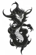morphling(dota2) in anime character tattoo design idea