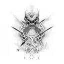 war in heaven  tattoo design idea