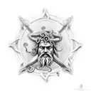 poseidon with trindent and octopus tattoo design idea