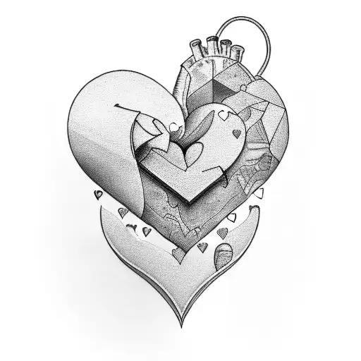 missing piece heart, puzzle, love, life, trauma tattoo design idea