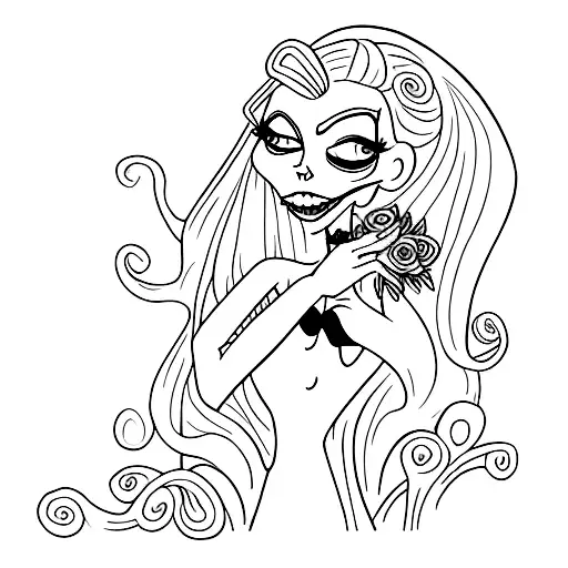 emily corpse bride tattoo design idea