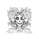 emily corpse bride tattoo design idea