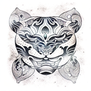 stone puma tattoo design idea