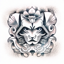 stone puma tattoo design idea