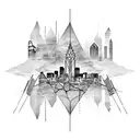 dallas skyline  tattoo design idea