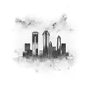 dallas skyline  tattoo design idea
