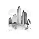 dallas skyline  tattoo design idea